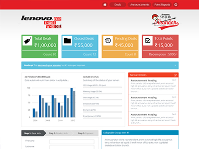 Lenovo Sikander Dashboard